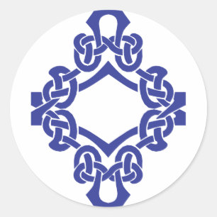 Pegatina Redonda Diamond Celtic Knotwork