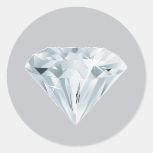 Pegatina Redonda Diamond Gemstone