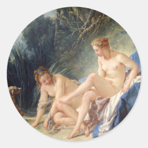 Pegatina Redonda Diana deja su baño