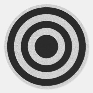 Pegatina Redonda Diana negra y de plata