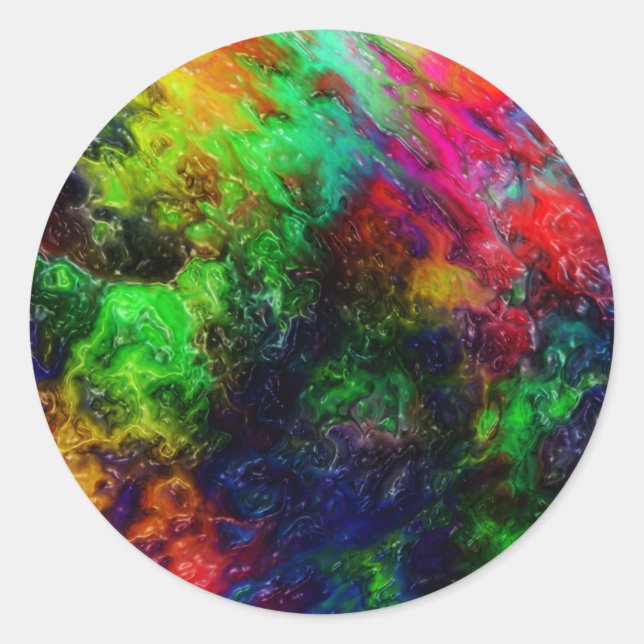 Pegatina Redonda Diapositiva arcoiris (Anverso)