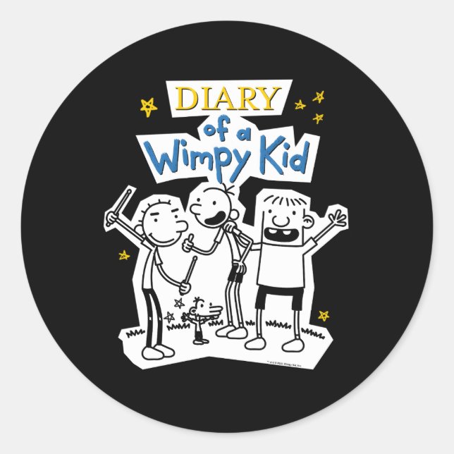 Pegatina Redonda Diario De Un Wimpy Wimpy (Anverso)