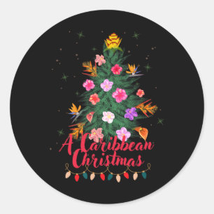 Pegatina Redonda Diarios Parke Uni-adulto Negro Navidad Caribeña