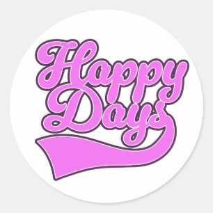 Pegatina Redonda Días felices