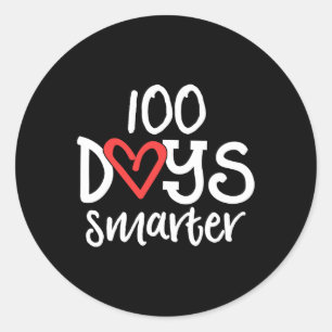 Pegatina Redonda Días Más Inteligentes 100° Día Del Profesor De Ama