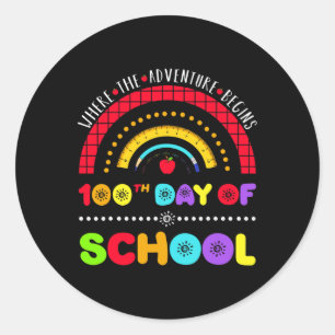 Pegatina Redonda Días más inteligentes donde la aventura comienza e