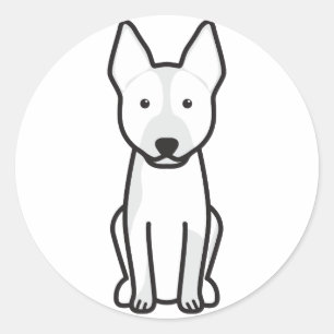 Pegatina Redonda Dibujo animado australiano del perro del ganado