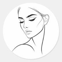 Dibujo de cara de una mujer de línea nº3