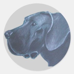 Pegatina Redonda Dibujo de Doggenkopf