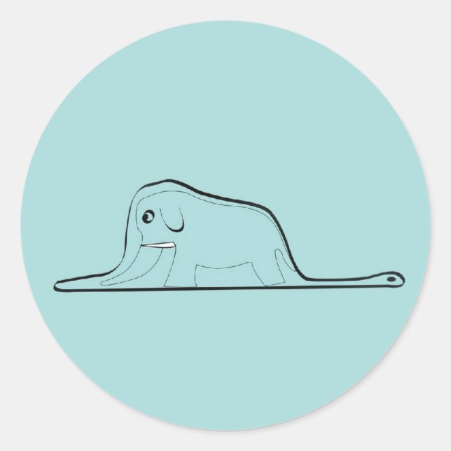 Pegatina Redonda Dibujo de Principito (Anverso)