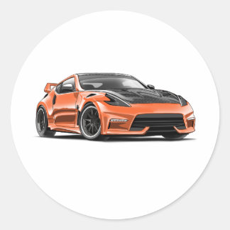 Pegatina Redonda dibujo del 370z