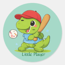 Dibujo deportivo de dinosaurio de béisbol T-Rex li