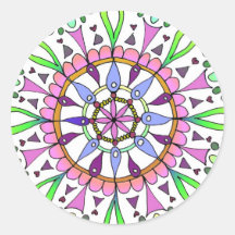 Dibujo original de Mandala con color digital