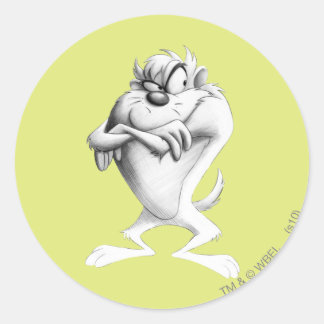Pegatina Redonda Dibujo TAZ™