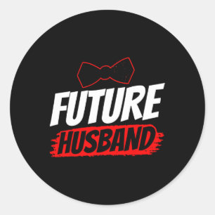 Pegatina Redonda Dichos de novio para la fiesta del futuro esposo d