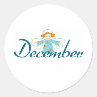Pegatina Redonda Diciembre
