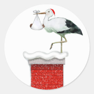 Pegatina Redonda Diciembre bebé