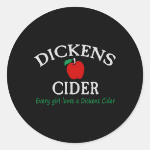 Pegatina Redonda Dickens Cider Hood