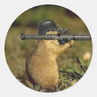 Pegatina Redonda Die Fox Die