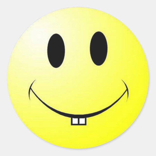 Pegatina Redonda diente de buey (Anverso)