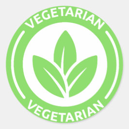 Pegatina Redonda Dieta de alergia a alimentos vegetarianos