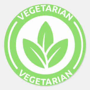 Pegatina Redonda Dieta de alergia a alimentos vegetarianos