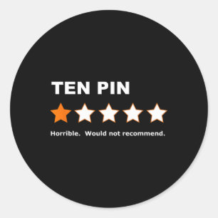 Pegatina Redonda Diez Bolas Graciosas De Una Estrella De Pin Para B