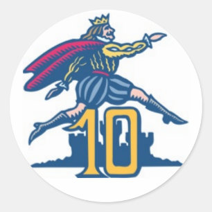 Pegatina Redonda Diez señores uno-Saltar