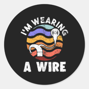 Pegatina Redonda Difícil De Escuchar Diversas Conversaciones de ASL