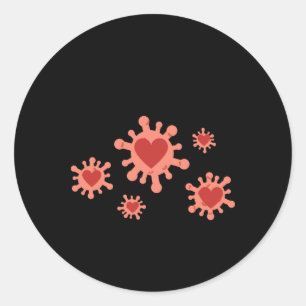 Pegatina Redonda Difundir Amabilidad Como Un Virus (¡De Buena Maner