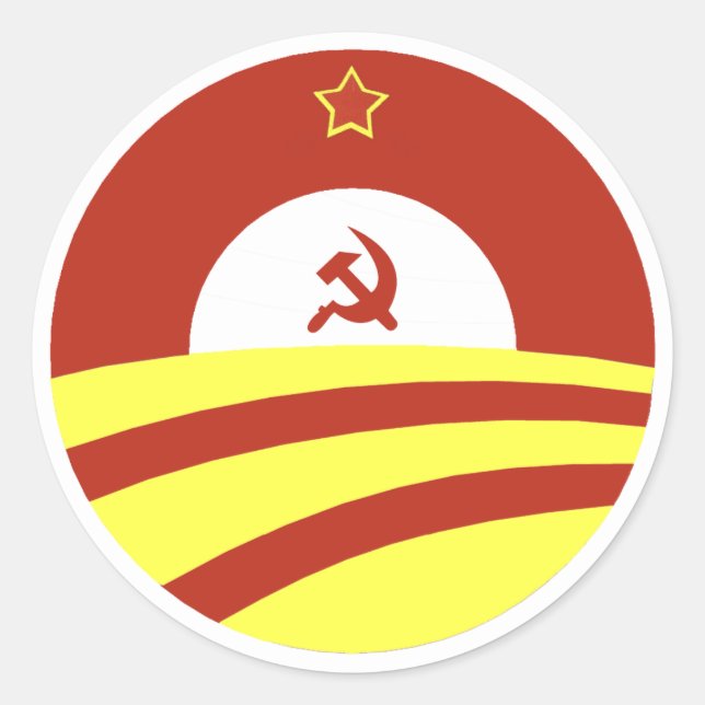 Pegatina Redonda Difundir La Riqueza (Anverso)