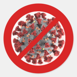 PEGATINA REDONDA DIGA DETENER EL CORONAVIRUS