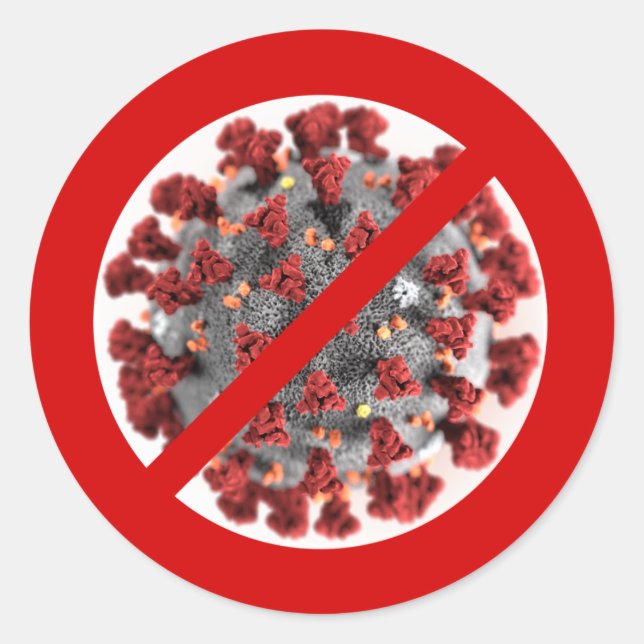 PEGATINA REDONDA DIGA DETENER EL CORONAVIRUS (Anverso)