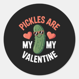 Pegatina Redonda Dill Funny Son Enamorados De San Valentín
