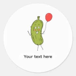 Pegatina Redonda Dill pickle verde lindo