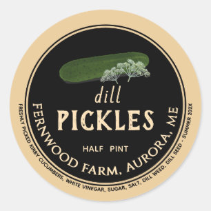 Pegatina Redonda Dill Pickles