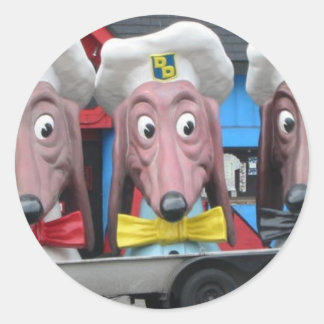 Pegatina Redonda Diner Dogs