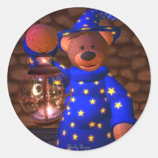 Pegatina Redonda Dinky Bears Little Wizard