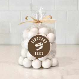 Pegatina Redonda Dino Dig Dinosaur Excavation Birthday Tret