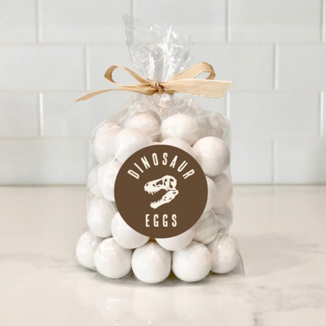 Pegatina Redonda Dino Dig Dinosaur Excavation Birthday Tret (Subido por el creador)