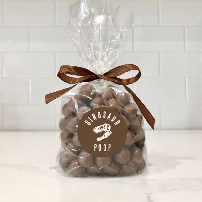 Pegatina Redonda Dino Dig Dinosaur Poop Excavation Birthday Tret (Subido por el creador)