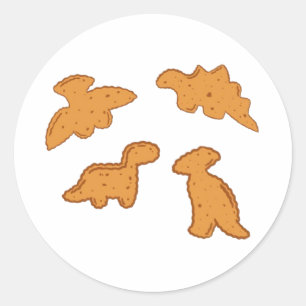 Pegatina Redonda Dino nuggets 