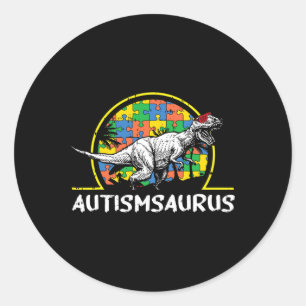 Pegatina Redonda Dino-saur Autism Awareness Gifts Para Niños Cute T