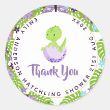 Dinosaurio Hatchando Baby Shower Purple Blue Graci