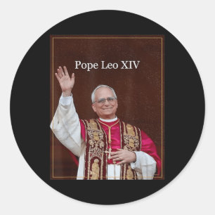 Pegatina Redonda Dios bendiga al Papa Leo Xiv Shirt, Papa Leo Xiv