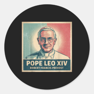 Pegatina Redonda Dios bendiga al Papa León Xiv 7