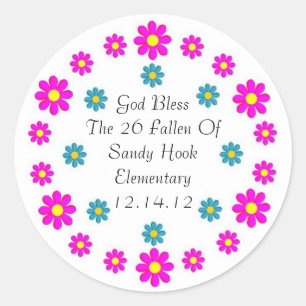 PEGATINA REDONDA DIOS BENDIGA QUE LOS 26 CAYERON...