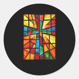 Pegatina Redonda Dios convierte las piezas rotas en obras maestras 