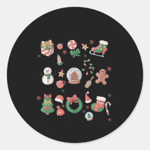 Pegatina Redonda Dios dice que soy Navidades amables Navidad Niños 