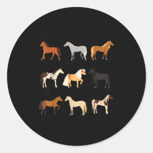 Pegatina Redonda Dios dice que soy un caballo mujeres cristianas Ch